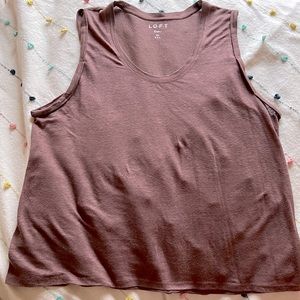 LOFT LINEN DUSTY ROSE TANK TOP SZXXL